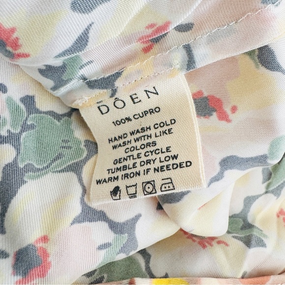 Doen yellow Floral Yellow midi Dress NEW - Picture 9 of 11
